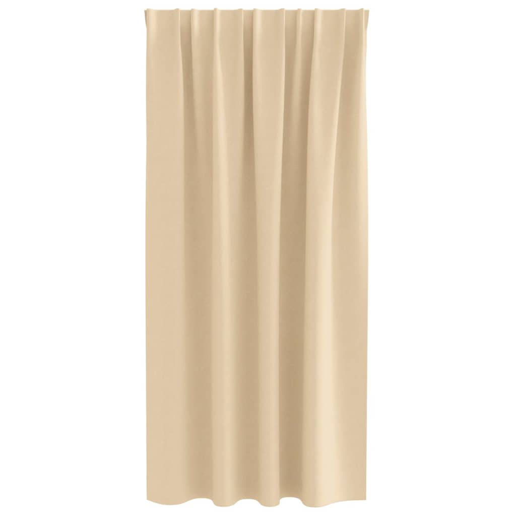 Cortinas opacas com cortinas Creme Poliéster