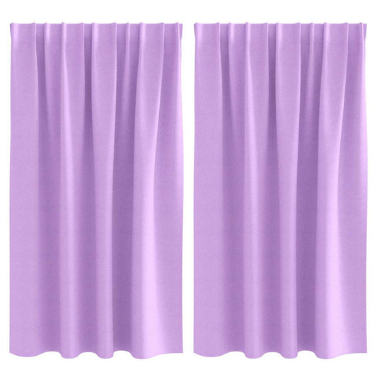 Cortinas Blackout com Argolas 2 pcs Roxo 140 x 140 cm Poliéster