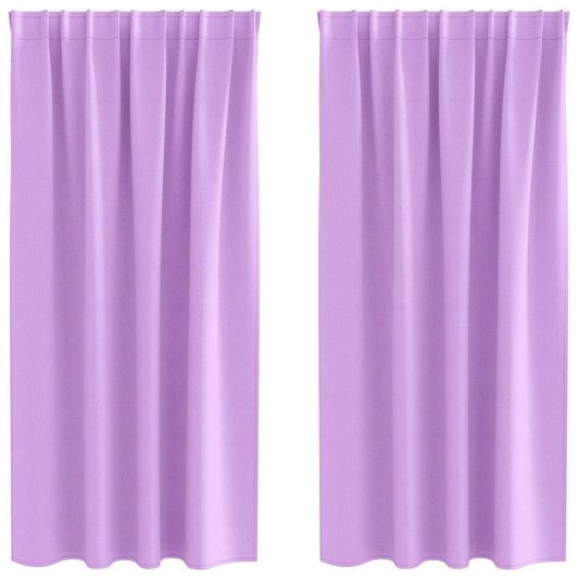 Cortinas Blackout com Argolas 2 pcs Roxo 175 x 140 cm Poliéster