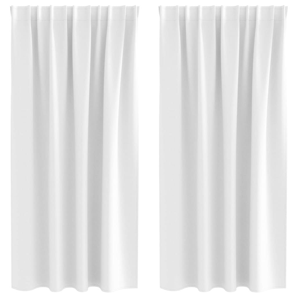Cortinas opacas com cortinas Branco brilhante Poliéster