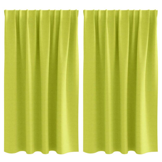 Cortinas Blackout com Argolas 2 pcs Verde 140 x 140 cm