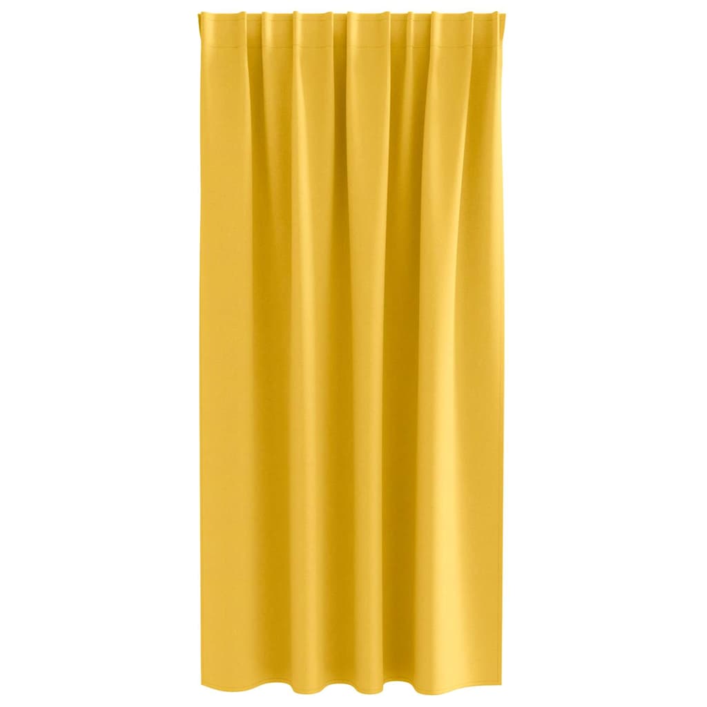 Cortinas opacas com cortinas Amarelo Mostarda Poliéster
