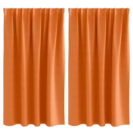 Cortinas Blackout com Argolas 2 pcs Laranja Brilhante