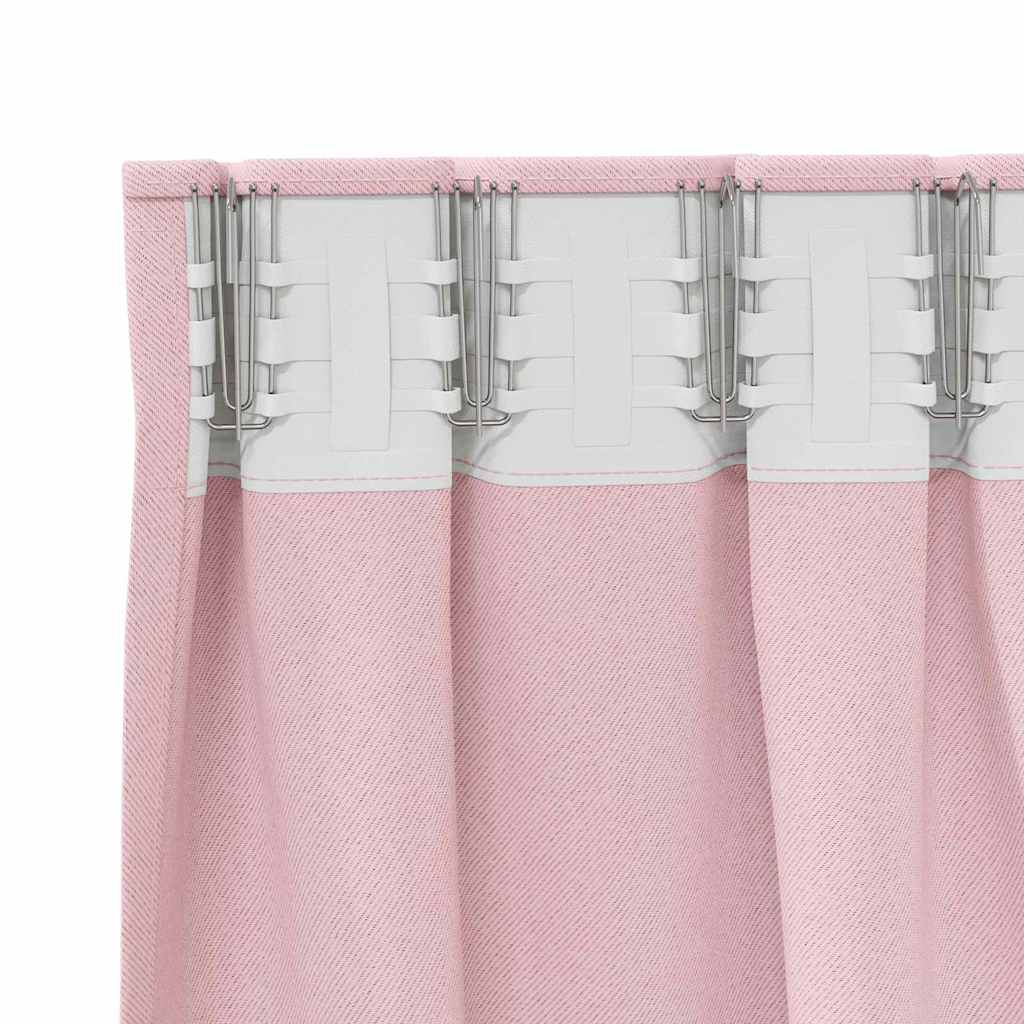 Cortinas opacas com cortinas Rosa bebé Poliéster