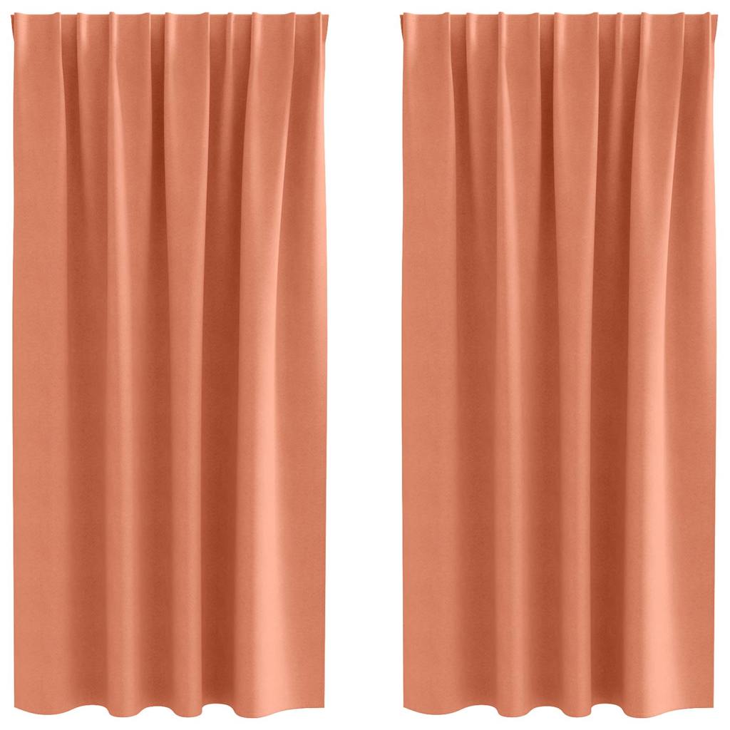 Cortinas opacas com cortinas Terracota Poliéster
