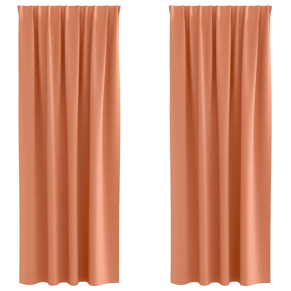 Cortinas opacas com cortinas Terracota Poliéster