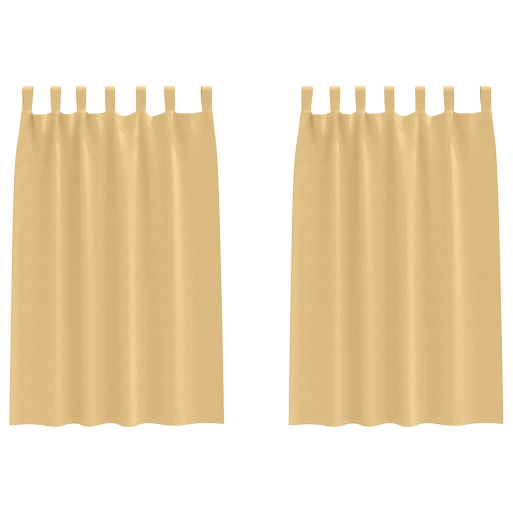 Cortinas opacas com cortinas Bege Poliéster