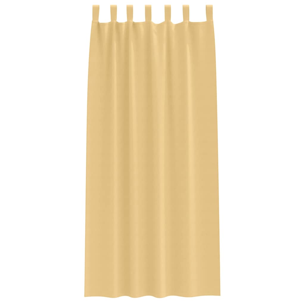 Cortinas opacas com cortinas Bege Poliéster