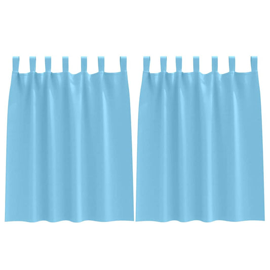 Cortinas Blackout com Argolas 2 pcs Azul Claro 140 x 140 cm