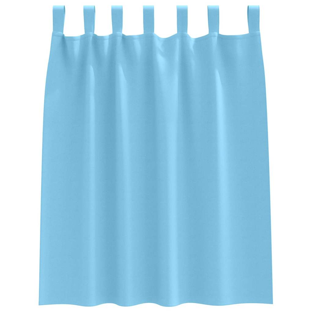 Cortinas opacas com cortinas Azul Claro Poliéster