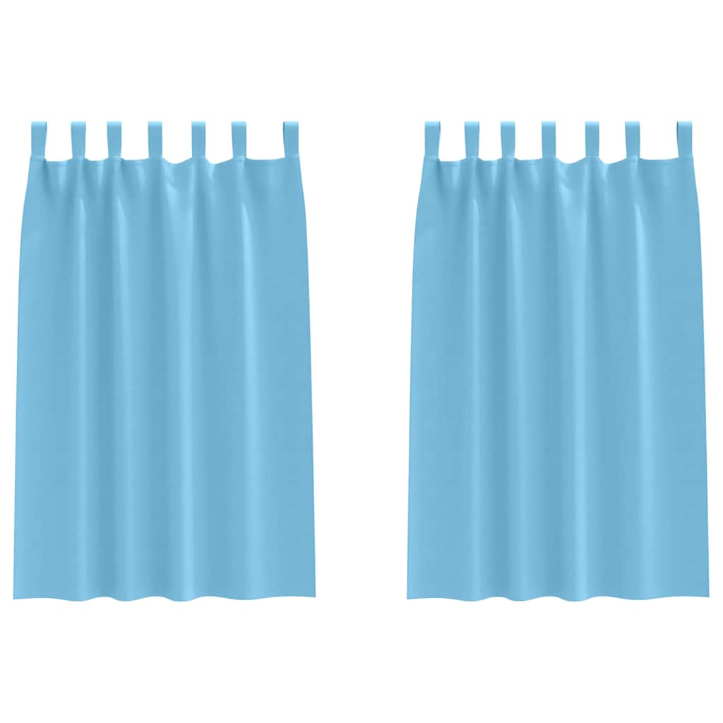 Cortinas opacas com cortinas Azul Claro Poliéster