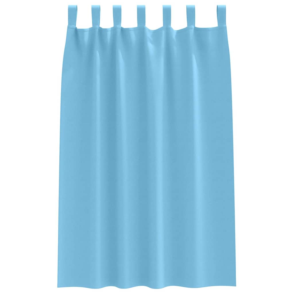 Cortinas opacas com cortinas Azul Claro Poliéster