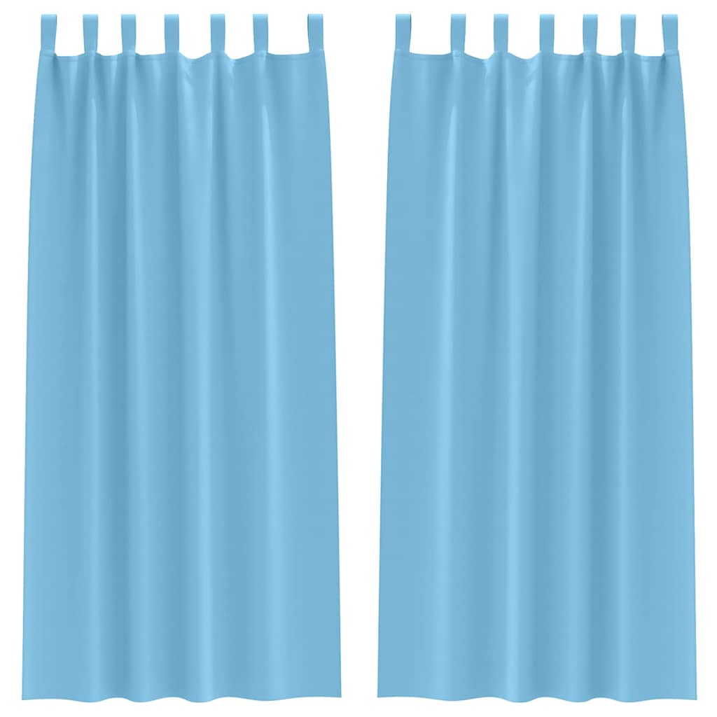 Cortinas opacas com cortinas Azul Claro Poliéster