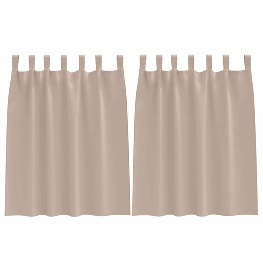 Cortinas Blackout com Argolas 2 pcs Cinzento-acastanhado