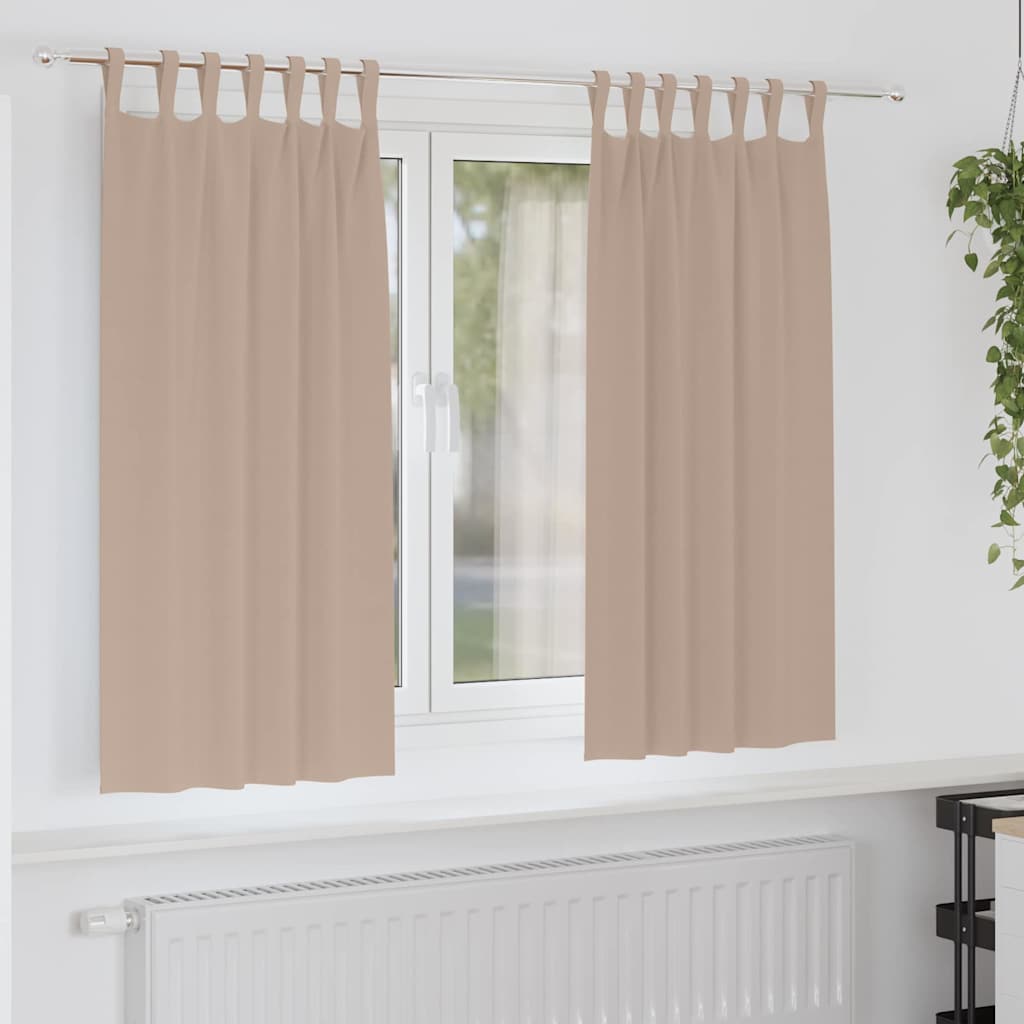 Cortinas opacas com cortinas Cinzento-acastanhado Poliéster