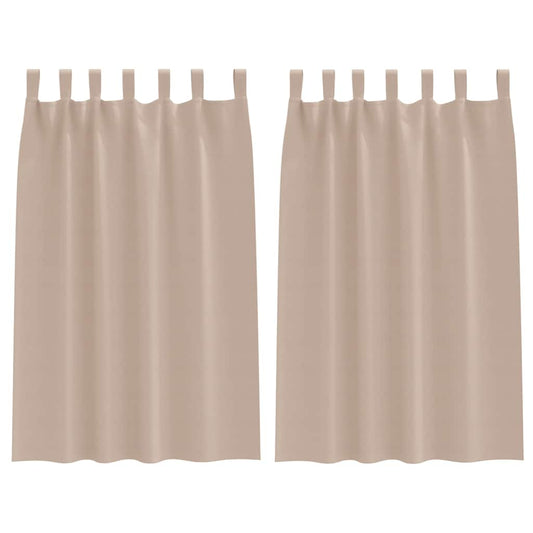 Cortinas Blackout com Argolas 2 pcs Cinzento-acastanhado