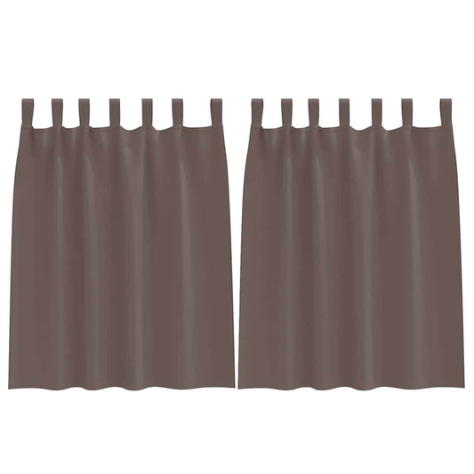 Cortinas Blackout com Argolas 2 pcs Marrom Escuro 140 x 140 cm