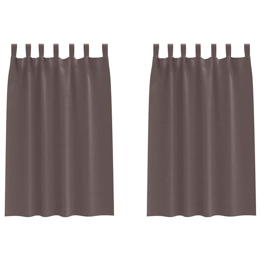 Cortinas Blackout com Argolas 2 pcs Marrom Escuro 175 x 140 cm