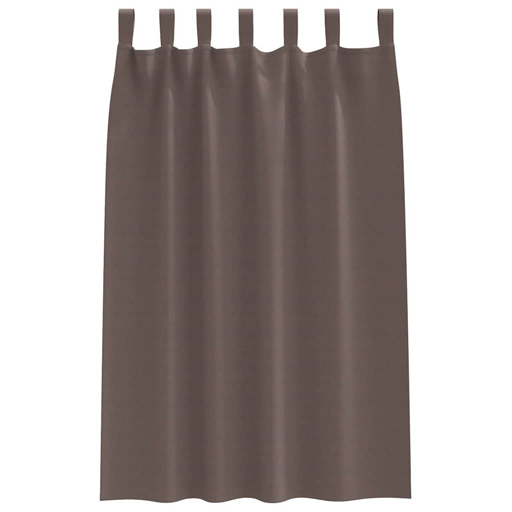Cortinas opacas com cortinas Marrom Escuro Poliéster