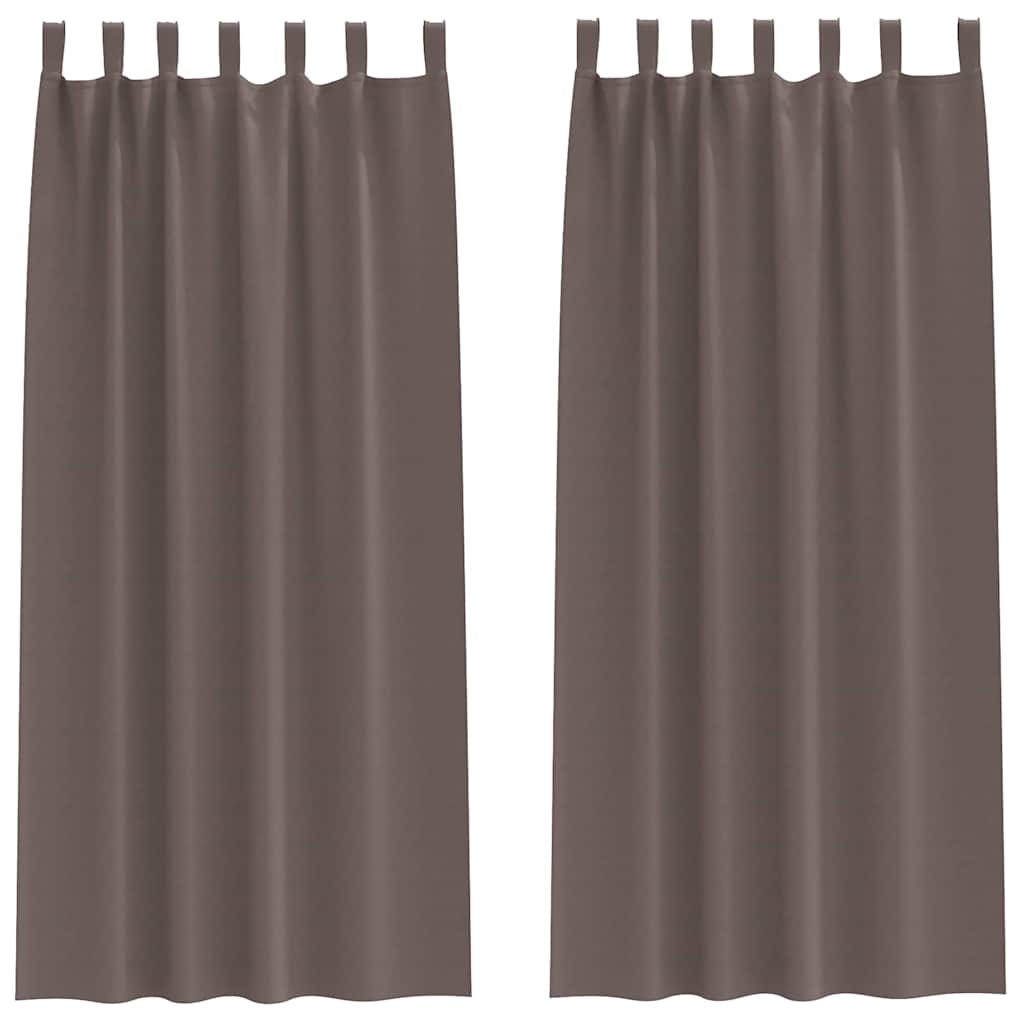 Cortinas opacas com cortinas Marrom Escuro Poliéster