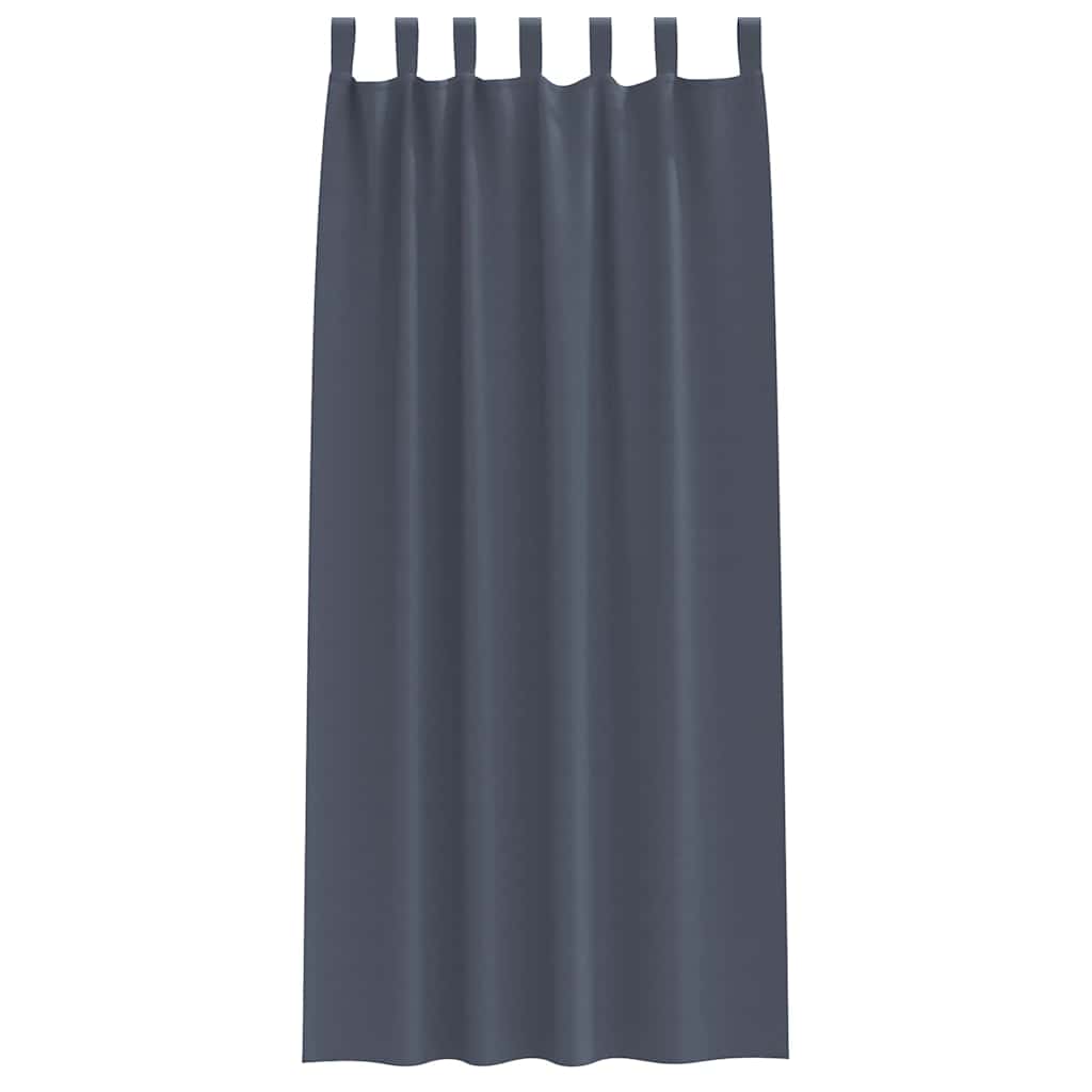 Cortinas opacas com cortinas Antracite Poliéster