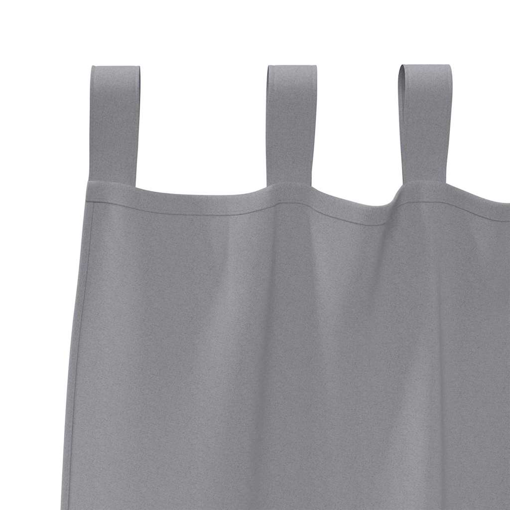 Cortinas opacas com cortinas Cinzento-claro Poliéster