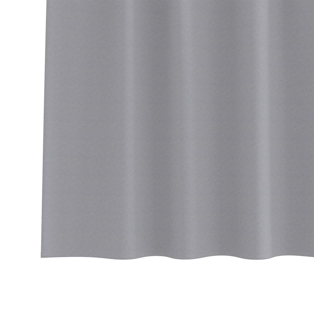Cortinas opacas com cortinas Cinzento-claro Poliéster
