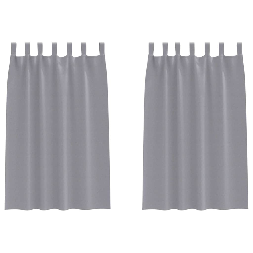 Cortinas opacas com cortinas Cinzento-claro Poliéster