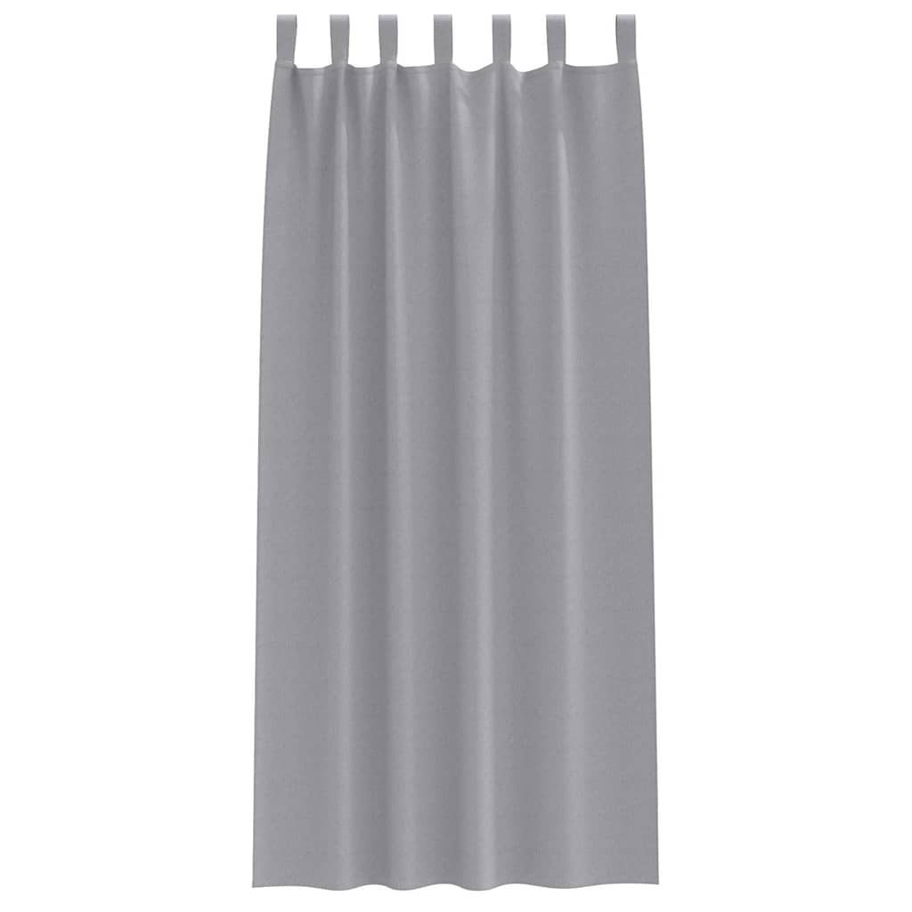 Cortinas opacas com cortinas Cinzento-claro Poliéster
