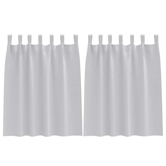 Cortinas Blackout com Argolas 2 pcs Cinzento-claro 140 x 140 cm
