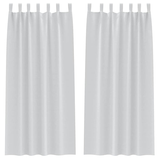 Cortinas Blackout com Argolas 2 pcs Cinza Claro 260 x 140 cm