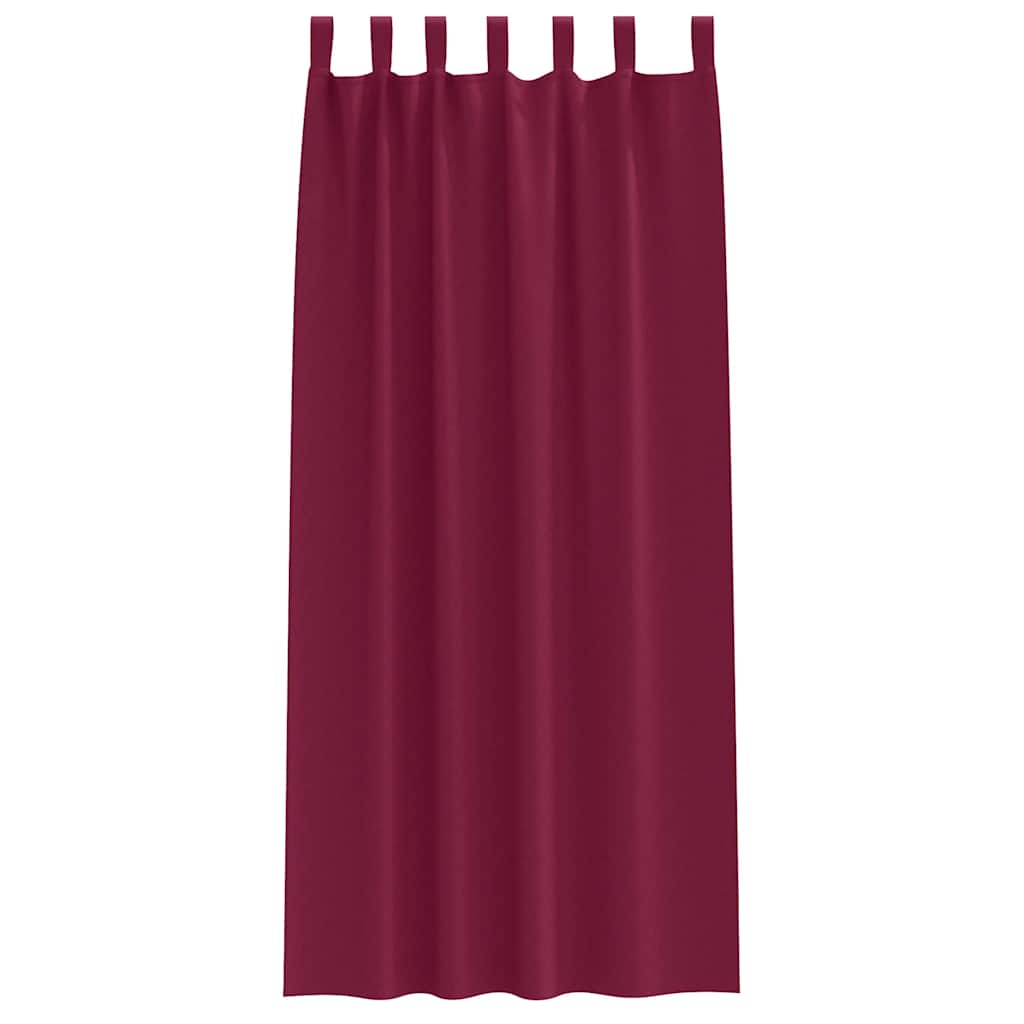 Cortinas opacas com cortinas Vinho Vermelho Poliéster