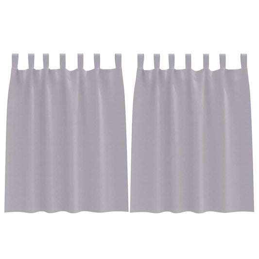 Cortinas Blackout com Argolas 2 pcs Cinza Metálico 140 x 140 cm