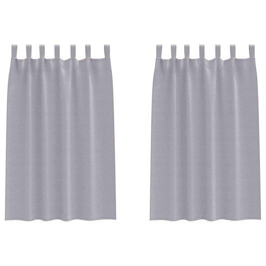 Cortinas Blackout com Argolas 2 pcs Cinza Metálico 175 x 140 cm