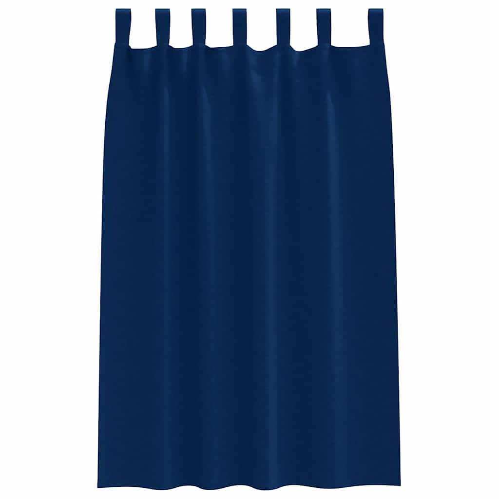 Cortinas opacas com cortinas Azul Escuro Poliéster