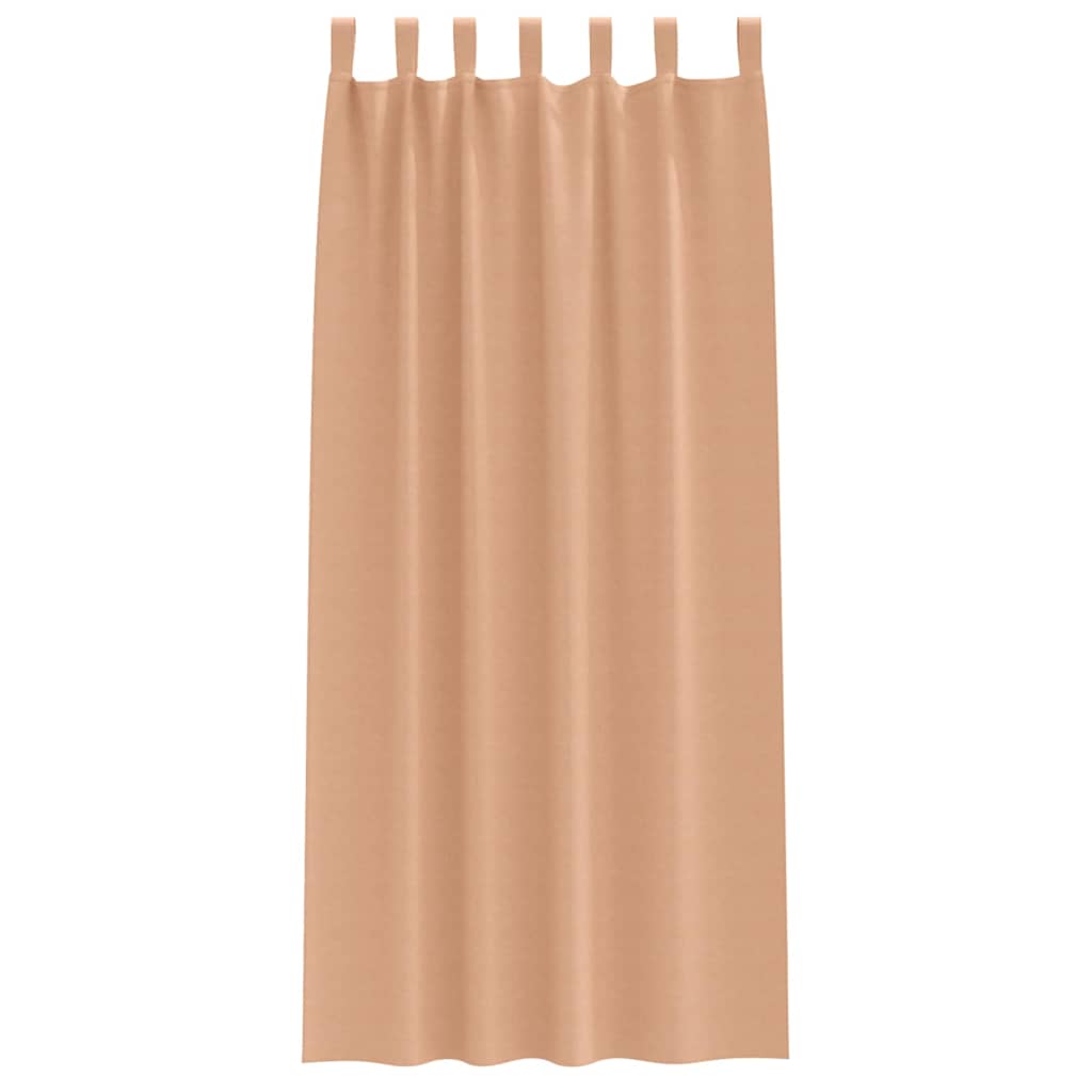 Cortinas opacas com cortinas Marrom Claro Poliéster