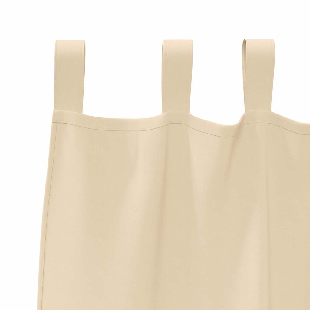 Cortinas opacas com cortinas Creme Poliéster