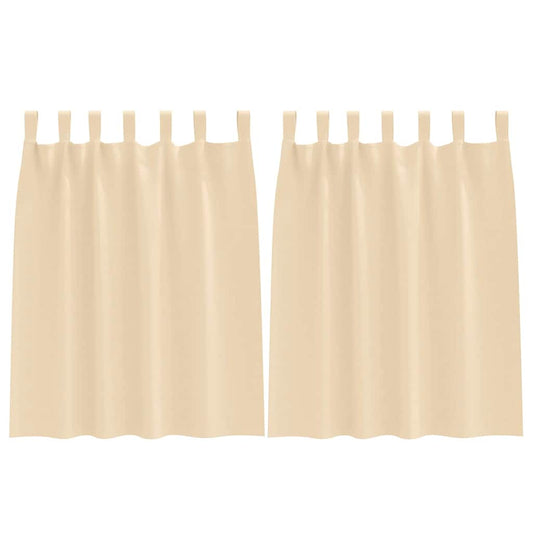 Cortinas Blackout com Argolas 2 pcs Creme 140 x 140 cm
