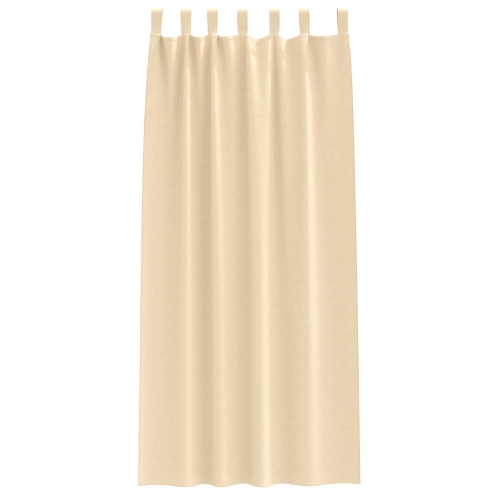 Cortinas opacas com cortinas Creme Poliéster