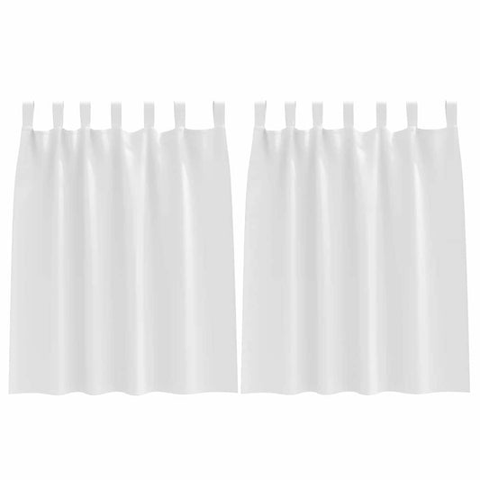 Cortinas Blackout com Argolas 2 pcs Branco Puro 140 x 140 cm
