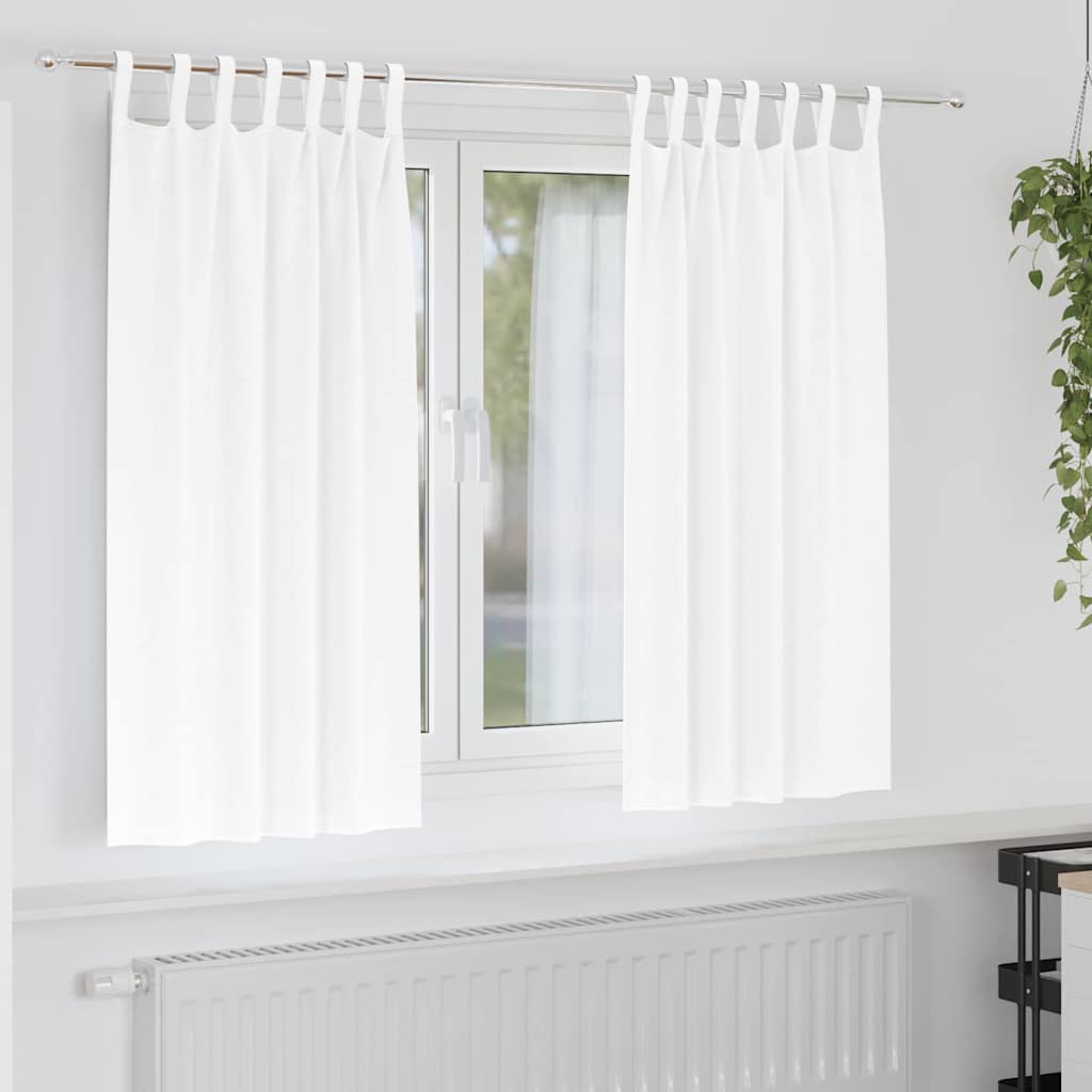Cortinas opacas com cortinas Branco Puro Poliéster
