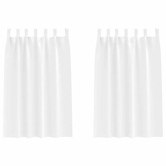 Cortinas Blackout com Argolas 2 pcs Branco Puro 175 x 140 cm