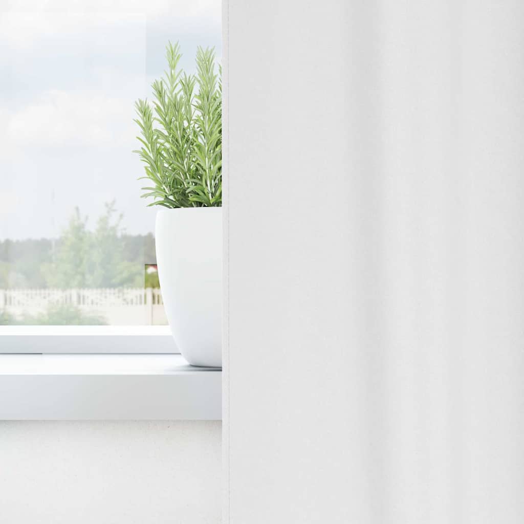 Cortinas opacas com cortinas Branco Puro Poliéster