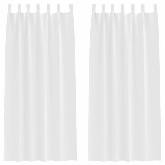 Cortinas Blackout com Argolas 2 pcs Branco Puro 225 x 140 cm