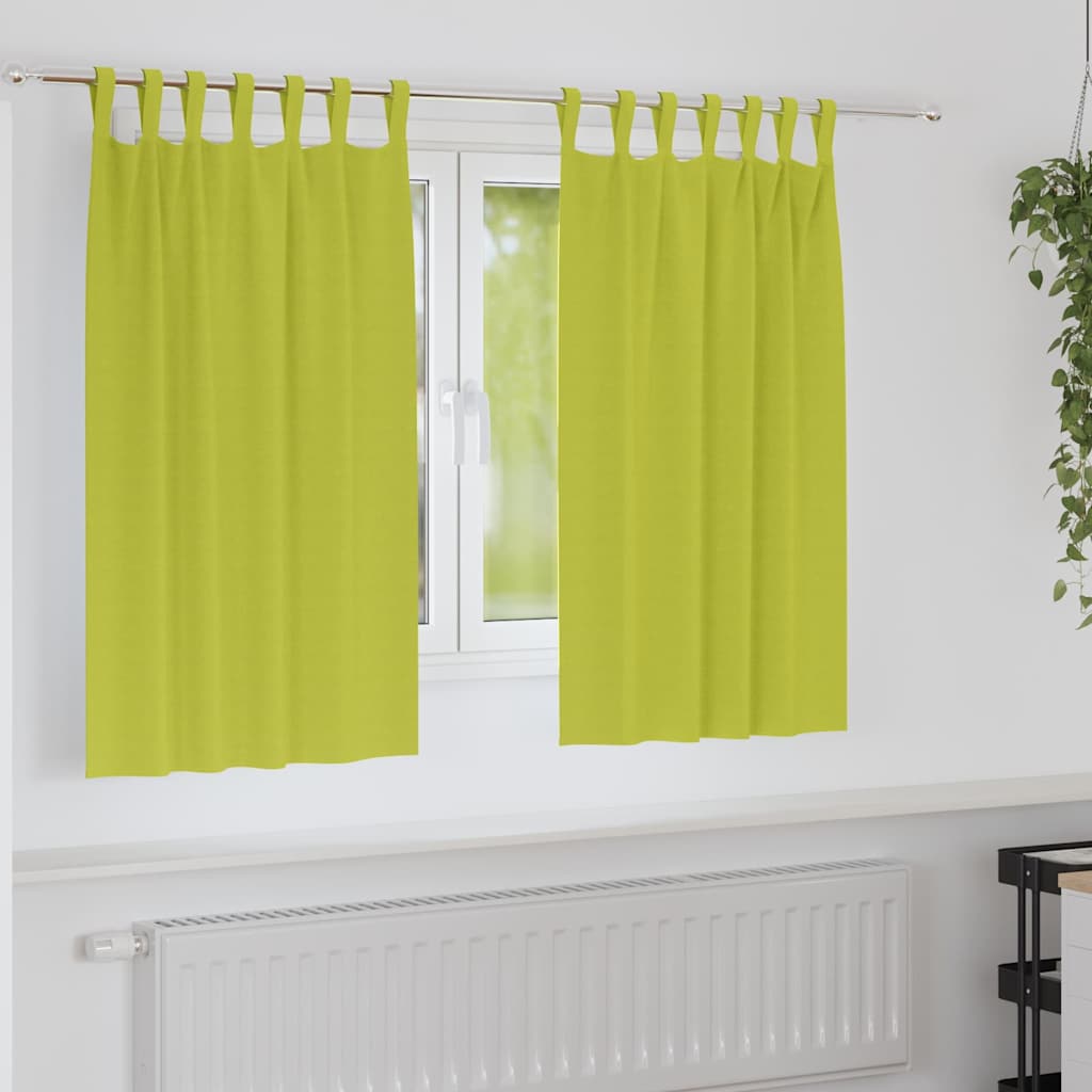 Cortinas opacas com cortinas Verde Poliéster
