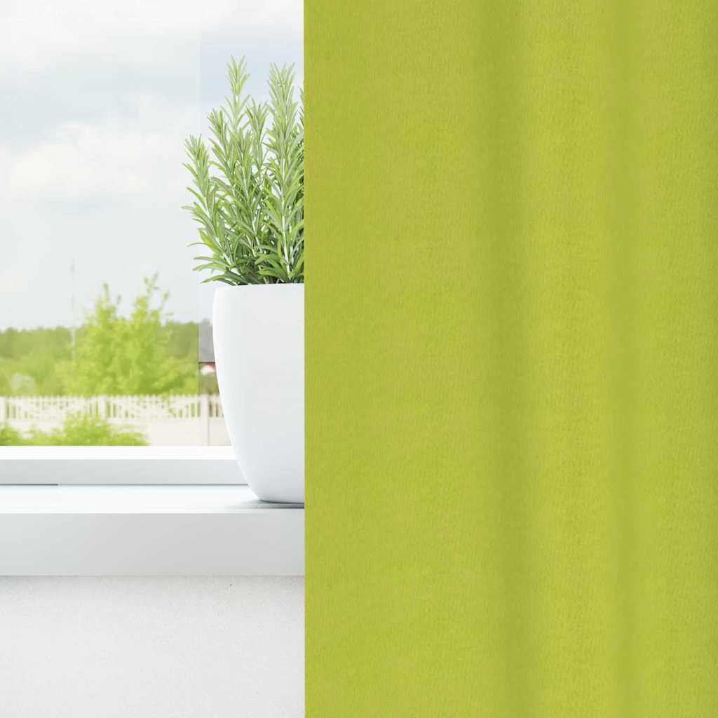 Cortinas opacas com cortinas Verde Poliéster