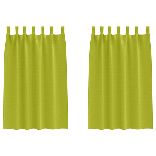 Cortinas Blackout com Argolas 2 pcs Verde 175 x 140 cm