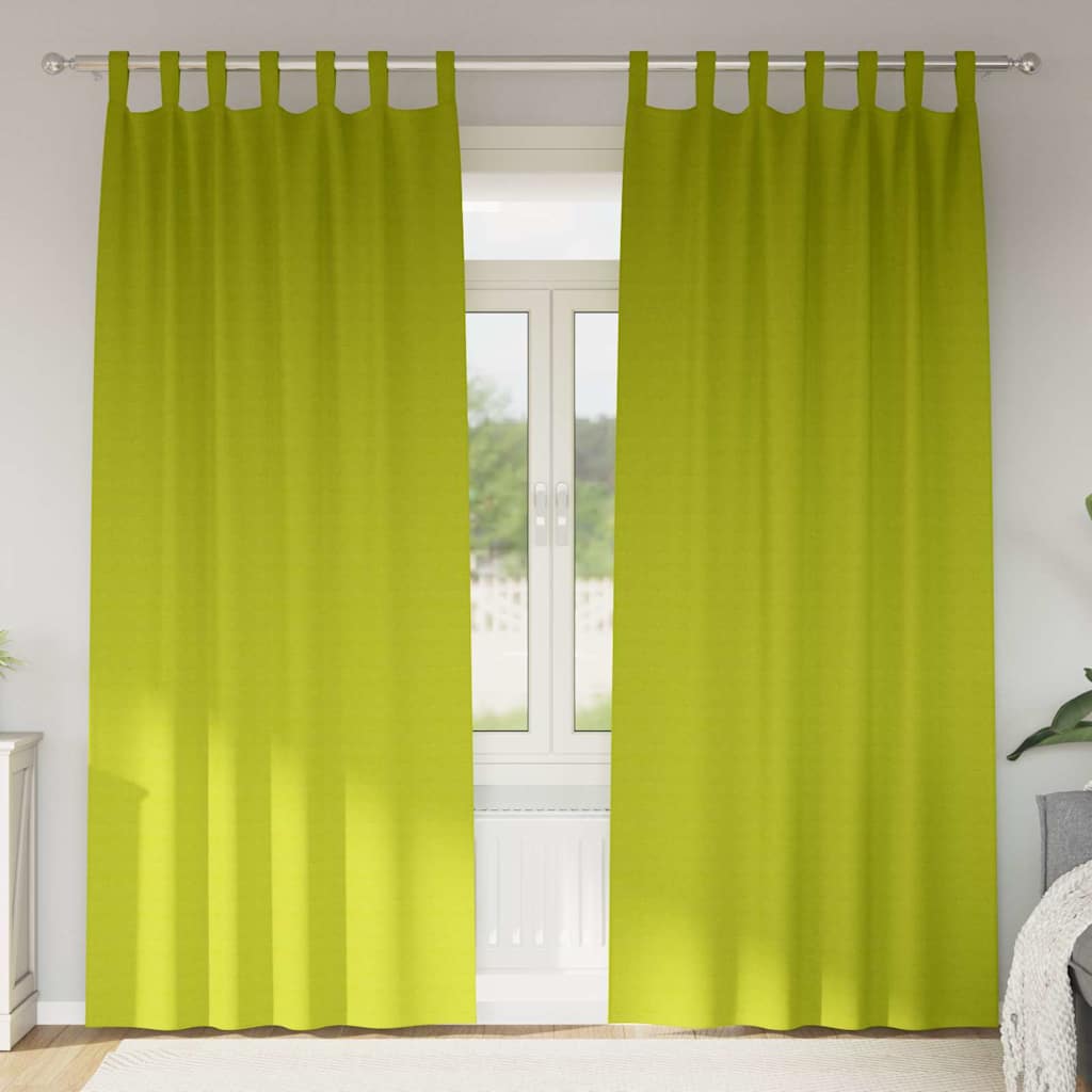Cortinas opacas com cortinas Verde Poliéster