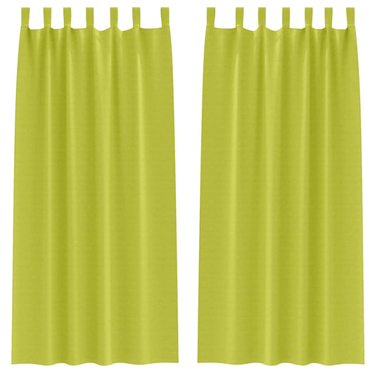 Cortinas Blackout com Argolas 2 pcs Verde 245 x 140 cm