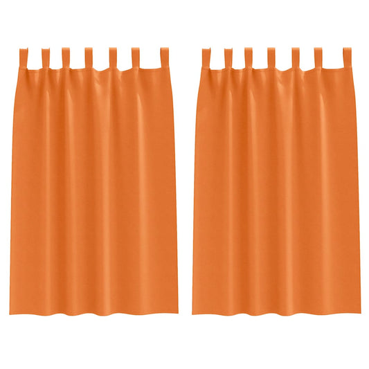 Cortinas Blackout com Argolas 2 pcs Laranja Brilhante